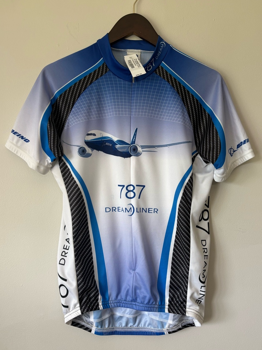 NWT Voler Men’s Cycling Jersey Boeing Store 787 Bike Jersey Size Medium USA Made